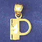 14K GOLD INITIAL CHARM - P #9568
