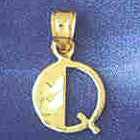 14K GOLD INITIAL CHARM - Q #9568