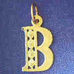 14K GOLD INITIAL CHARM - B #9569