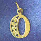 14K GOLD INITIAL CHARM - O #9569