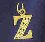 14K GOLD INITIAL CHARM - Z #9569