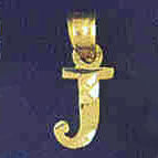 14K GOLD INITIAL CHARM - J #9570