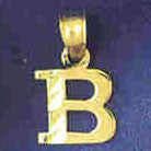 14K GOLD INITIAL CHARM - B #9570