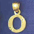 14K GOLD INITIAL CHARM - O #9570