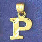 14K GOLD INITIAL CHARM - P #9570