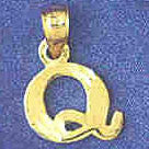 14K GOLD INITIAL CHARM - Q #9570