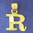 14K GOLD INITIAL CHARM - R #9570