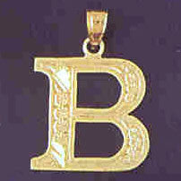 14K GOLD INITIAL CHARM - B #9571