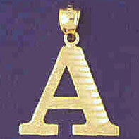14K GOLD INITIAL CHARM - A #9572