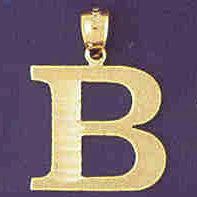 14K GOLD INITIAL CHARM - B #9572