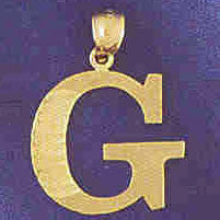 14K GOLD INITIAL CHARM - G #9572