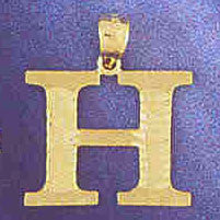 14K GOLD INITIAL CHARM - H #9572