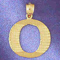 14K GOLD INITIAL CHARM - O #9572
