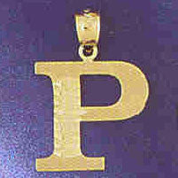 14K GOLD INITIAL CHARM - P #9572