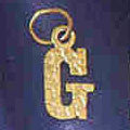 14K GOLD INITIAL CHARM - G #9573