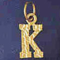 14K GOLD INITIAL CHARM - K #9573