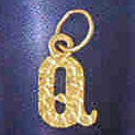 14K GOLD INITIAL CHARM - Q #9573