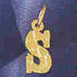 14K GOLD INITIAL CHARM - S #9573
