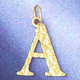 14K GOLD INITIAL CHARM - A #9574