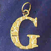 14K GOLD INITIAL CHARM - G #9574