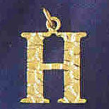 14K GOLD INITIAL CHARM - H #9574