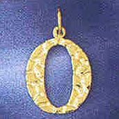 14K GOLD INITIAL CHARM - O #9574