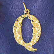 14K GOLD INITIAL CHARM - Q #9574