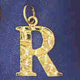 14K GOLD INITIAL CHARM - R #9574