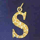 14K GOLD INITIAL CHARM - S #9574