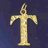 14K GOLD INITIAL CHARM - T #9574