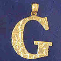 14K GOLD INITIAL CHARM - G #9575