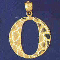 14K GOLD INITIAL CHARM - O #9575