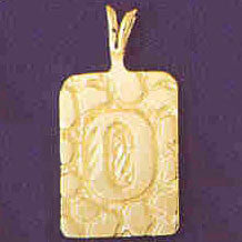 14K GOLD INITIAL CHARM - O #9576