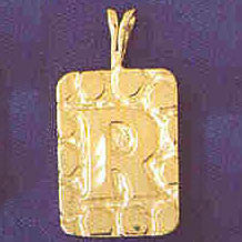 14K GOLD INITIAL CHARM - R #9576