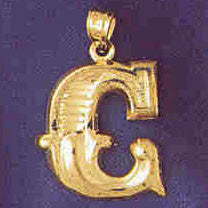 14K GOLD INITIAL CHARM - C #9577