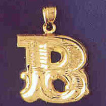 14K GOLD INITIAL CHARM - B #9577