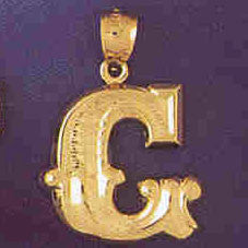 14K GOLD INITIAL CHARM - G #9577