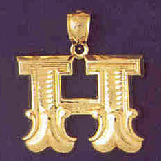 14K GOLD INITIAL CHARM - H #9577