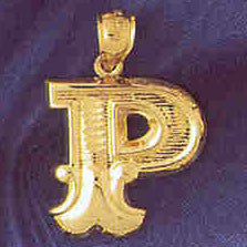 14K GOLD INITIAL CHARM - P #9577
