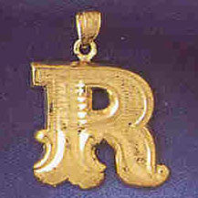 14K GOLD INITIAL CHARM - R #9577