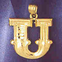 14K GOLD INITIAL CHARM - U #9577