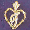 14K GOLD INITIAL CHARM - T #9579