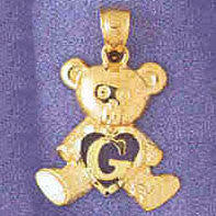 14K GOLD INITIAL CHARM - G #9580