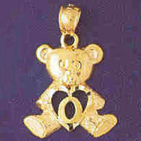 14K GOLD INITIAL CHARM - O #9580