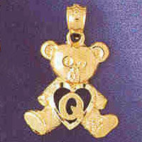 14K GOLD INITIAL CHARM - Q #9580