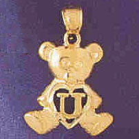 14K GOLD INITIAL CHARM - U #9580