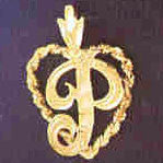 14K GOLD INITIAL CHARM - P #9581