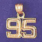 14K GOLD NUMERAL CHARM - 95 #9511