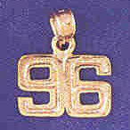 14K GOLD NUMERAL CHARM - 96 #9511