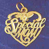 14K GOLD SAYING CHARM - SPECIAL MOM #9723